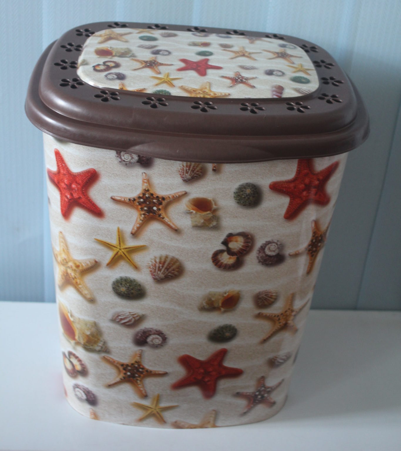 Кошик для білизни прямокутний з малюнком на 53 л.